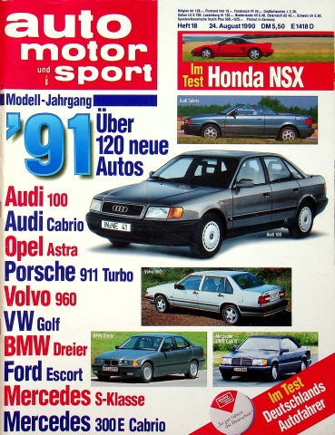 Deckblatt Auto Motor und Sport (18/1990)